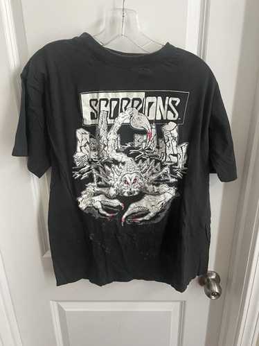 古着バンドTシャツ　ロックT  SCORPIONS 90-91TOUR Lサイズ 3xl Black scorpions Rock band T-shirt with Scorpion Riding