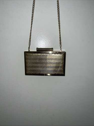 Whiting And Davis Gold Rectangular Clutch