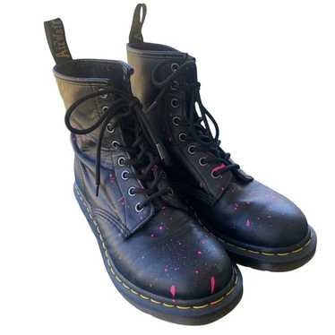 Dr. Martens Black & Pink Combat Boots - Size 7 - image 1