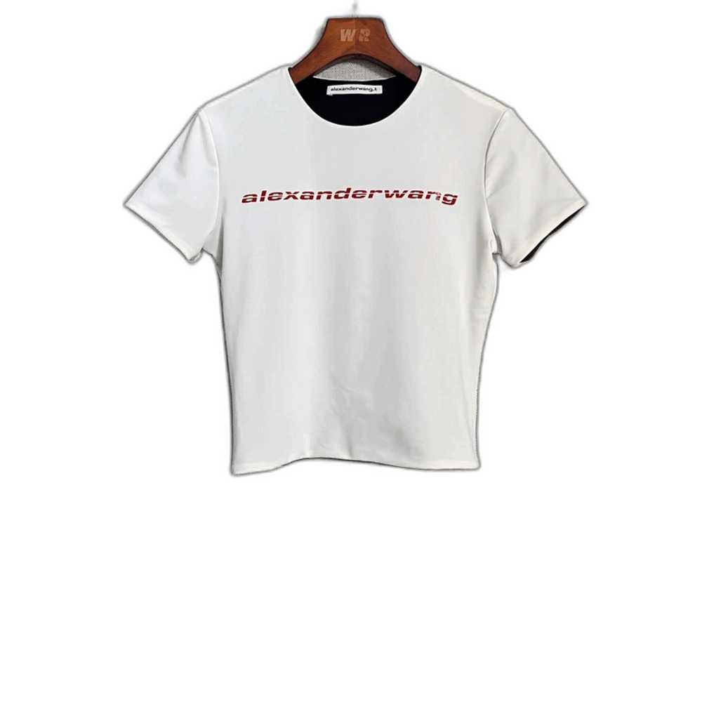 Alexander Wang Alexander Wang Cropped Logo Short Sleeve Shirt