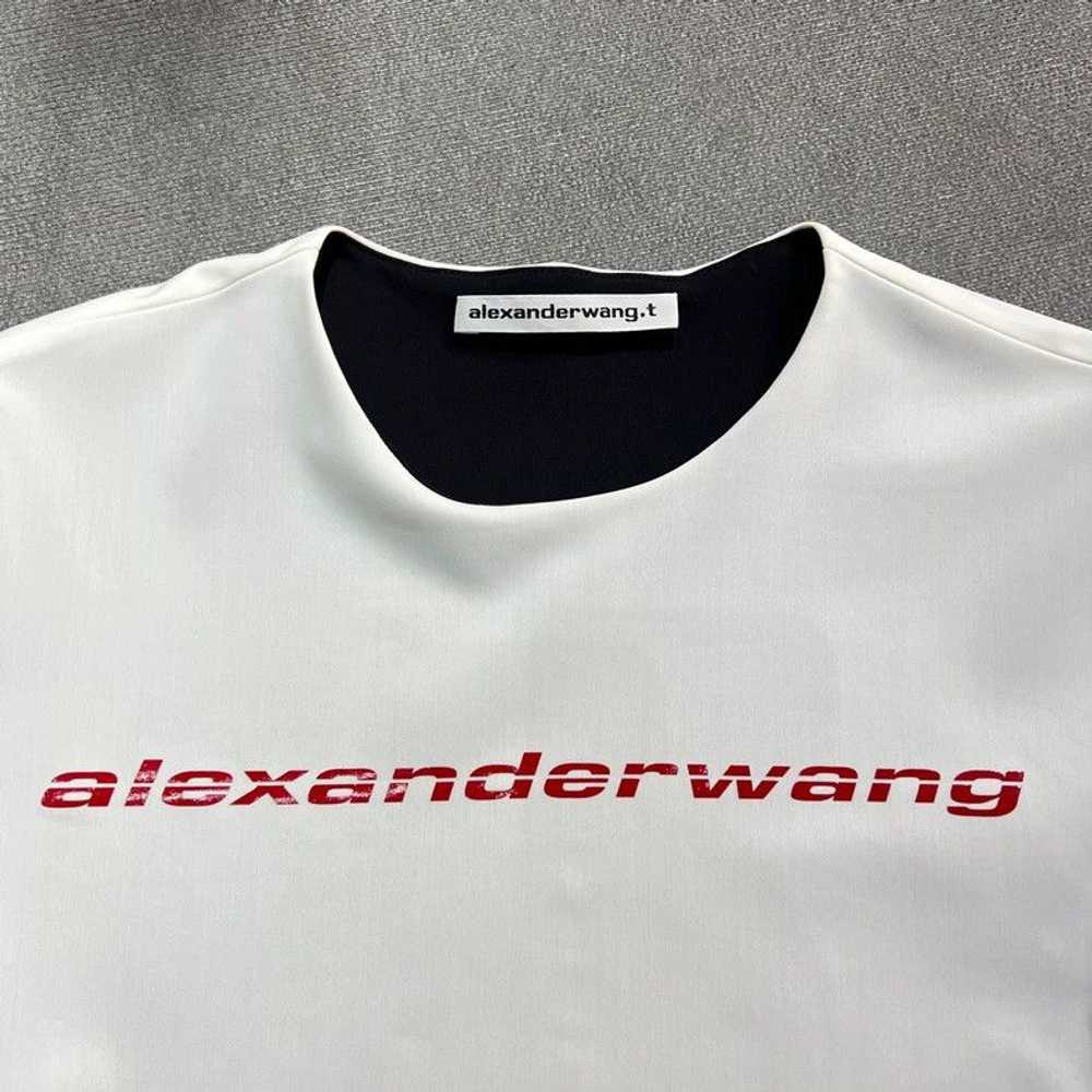 Alexander Wang Alexander Wang Cropped Logo Short Sleeve Shirt