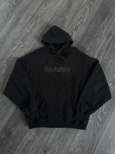 Balenciaga destroyed distressed hoodie - Gem