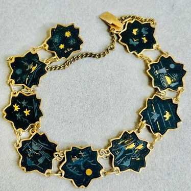 Vintage japanese damascene bracelet - Gem