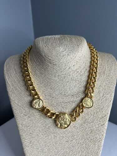 KJL KENNETH JAY LANE RARE COIN CHOKER NECKLACE - image 1