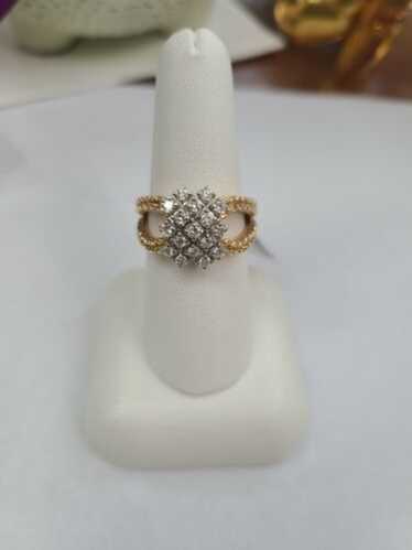 14k Yellow Gold Diamond Vintage Ring 0.60ctw - image 1