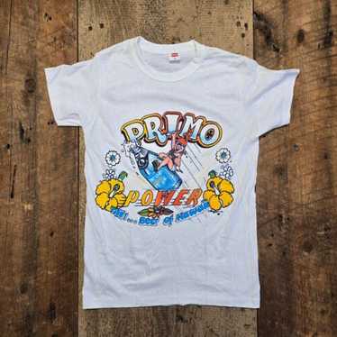 70s Primo Hawaiian Beer Bottle Logo Promo Roach t-shi… - Gem