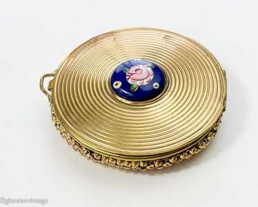 Vintage compact gold mesh - Gem