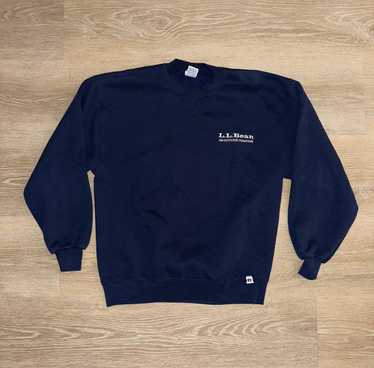 80s 90s LL bean × Russell スウェットシャツ　Black 90s L.L.BEAN×RUSSELL ATHLETIC henryneck sweat【高円寺店