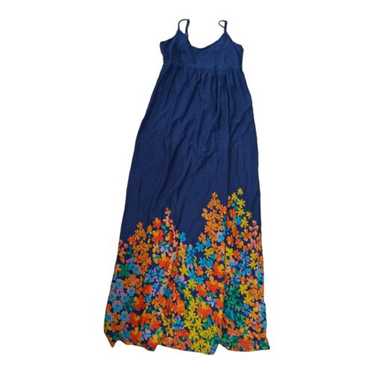 Old Navy Women Long Dress Blue Floral Sz S - image 1