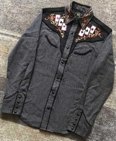 Rrl black western shirt - Gem