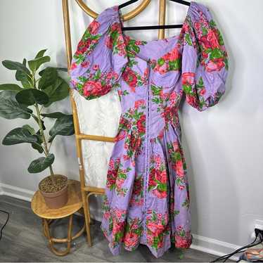 80s floral dress betsey johnson - Gem