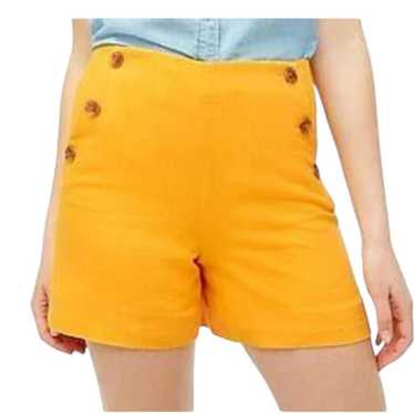 J. Crew Golden Yellow Sailor Button High Rise Line