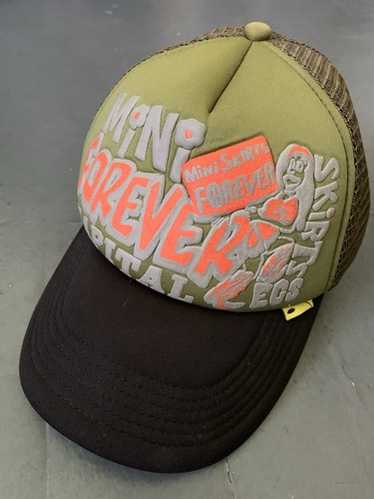 KAPITAL LEGS MiNi SKiRTs FOREVER トラックCAP Kapital Legs Mini Skirts Forever Trucker Hat Ecru/Brown