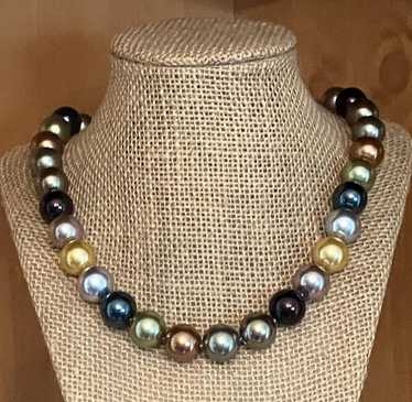 KJL Kenneth Jay Lane Glass Pearl Beaded Necklace;… - image 1