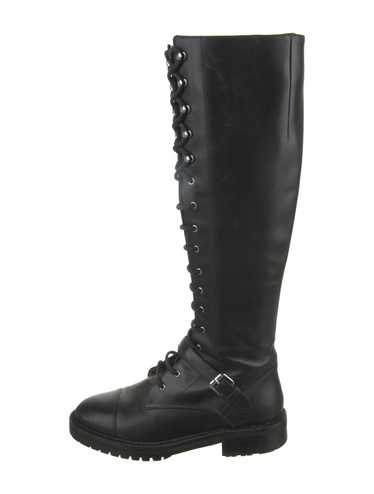 Tabitha Simmons Leather Knee-High Lace-Up Boots B… - image 1