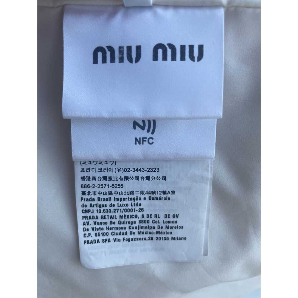 Miu Miu Miu Miu Pink & White Plaid Wool Button-Up… - image 10