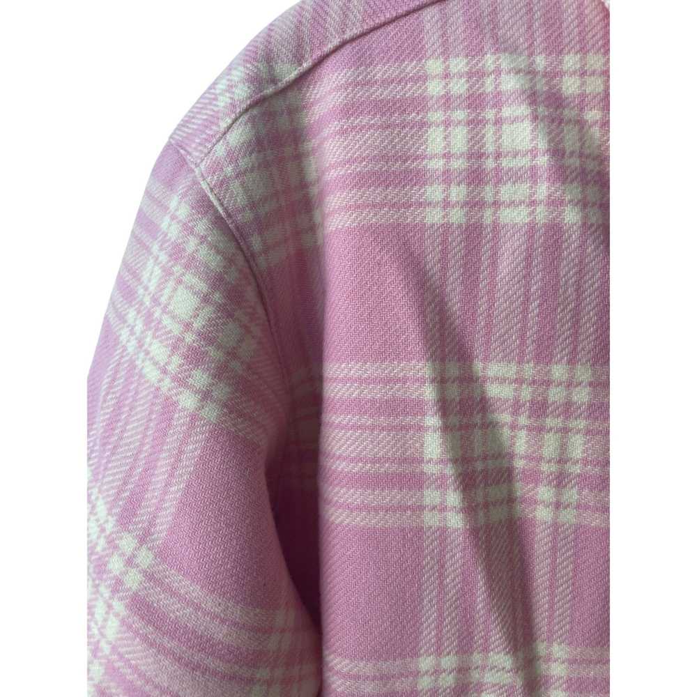 Miu Miu Miu Miu Pink & White Plaid Wool Button-Up… - image 3