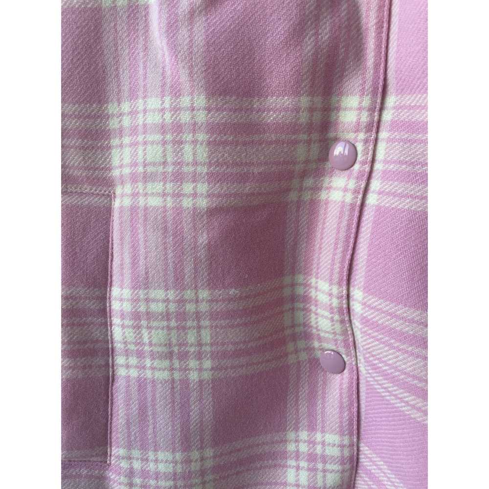 Miu Miu Miu Miu Pink & White Plaid Wool Button-Up… - image 7