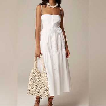 J.Crew A-line midi dress in cotton poplin NWT - image 1