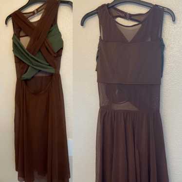 Weissman Balera Dance Costume custom brown Mesh W… - image 1
