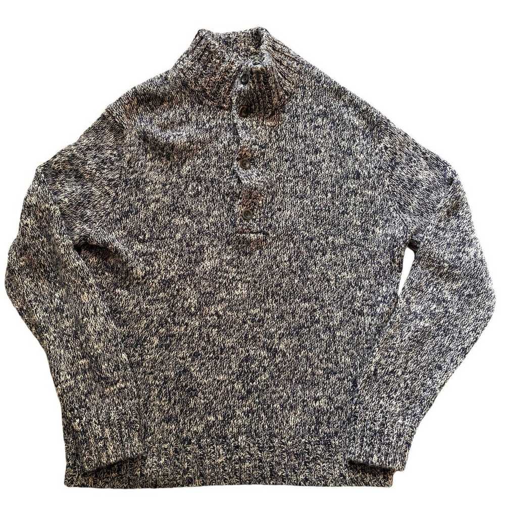 Vintage Polo Ralph Lauren Hand Knit Sweater Navy … - image 2