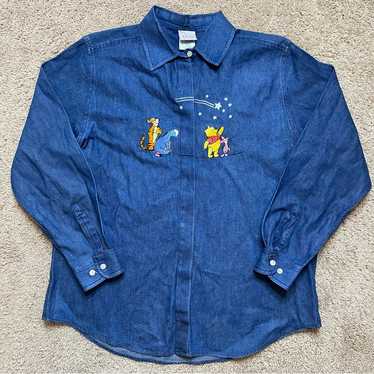 Vintage Disney Store Winnie The Pooh Button Shirt - image 1