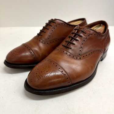 靴 Alden 911 Medallion Tip Balmoral dress 911 - Burnished Tan Medallion Cap Toe Bal – ALDEN SHOES