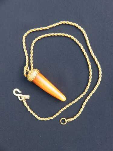 Kenneth Jay Lane KJL Claw Tooth Necklace Pendant … - image 1