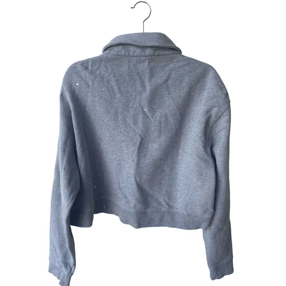 Miu Miu Miu Miu Gray Embellished Cropped Polo Swe… - image 2