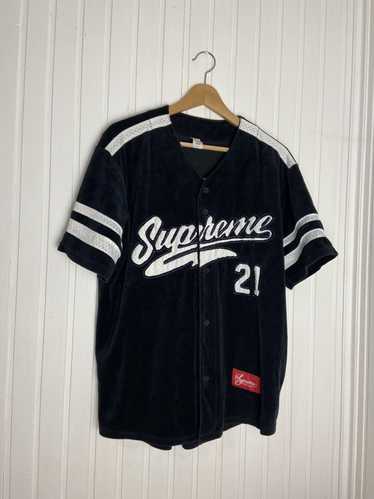 ウェア Velvet Baseball Jersey supreme s Supreme Velvet Baseball Jersey Black Men's - SS25 - US