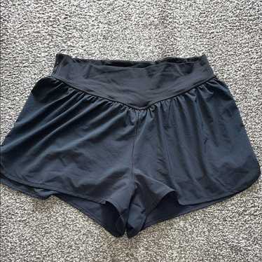 Offline By Aerie Real Me Black Flowy Shorts Size … - image 1
