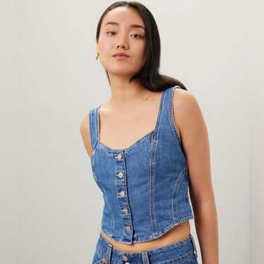 Levi's Classic Blue Denim Vest - image 1