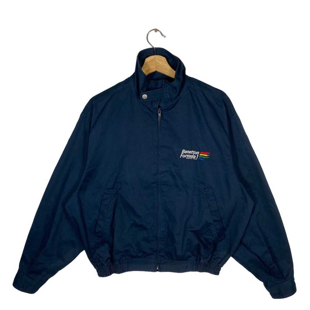 Vintage Benetton Formula 1 Racing Team Jacket Zipper M Size