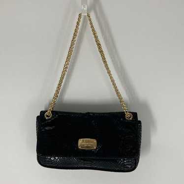 Michael Kors Black Animal Print Shoulder Bag - image 1