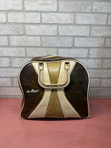 60s後半-70s FrenchVintage bowling bag Vintage White and Red