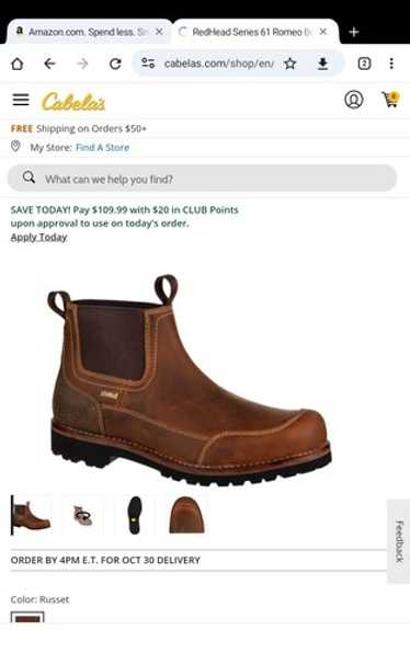 redhead boots cabela's