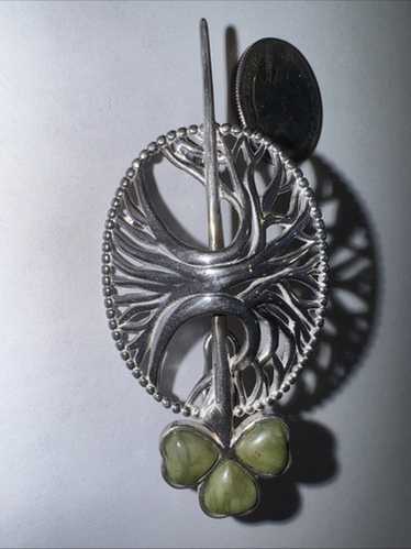 CONNEMARA MARBLE ブローチ Vintage shamrock connemara marble - Gem