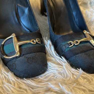 Gucci horsebit monogram heels - Gem