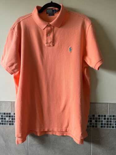 Polo by Ralph Lauren Cotton Peach Polo Shirt SZ XL - image 1