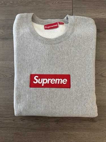 Supreme FW15 Box Logo Crewneck Crew Sweater XL Grey U… - Gem Supreme FW15 Box Logo Crewneck Crew Sweater XL Grey U… - Gem