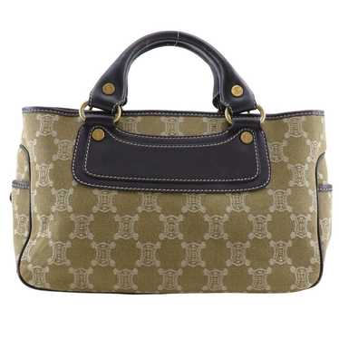 バッグ CELINE C MACADAM LEATHER BOOGIE HAND BAG Celine Boogie Bag C Macadam Canvas Leather Handbag Women