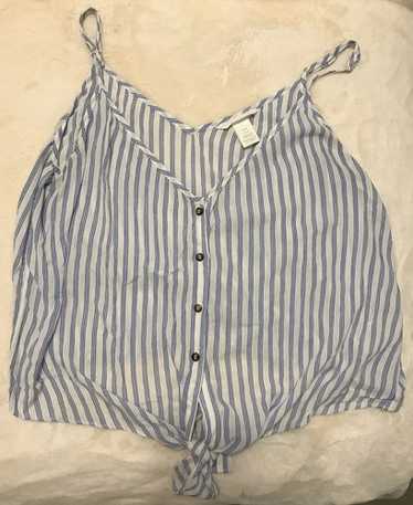 H&M Spaghetti String Top Button Front With Tie Sz… - image 1