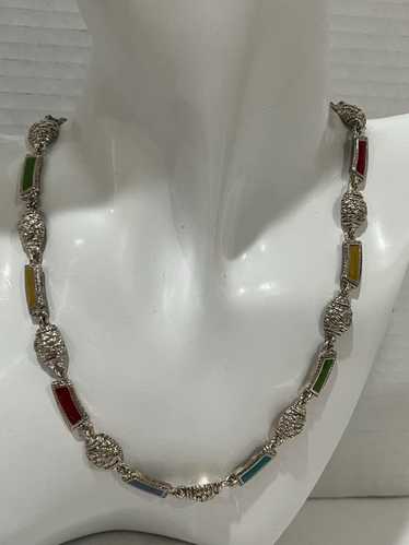 🐣 VINTAGE PD CROWN MARK STAMPED SILVER 28” CHAIN 1.25