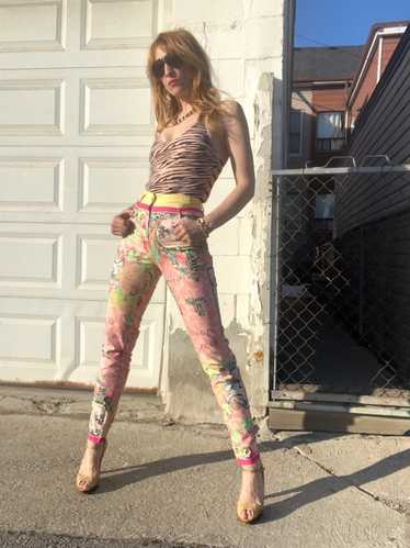 90s printed pants versace - Gem