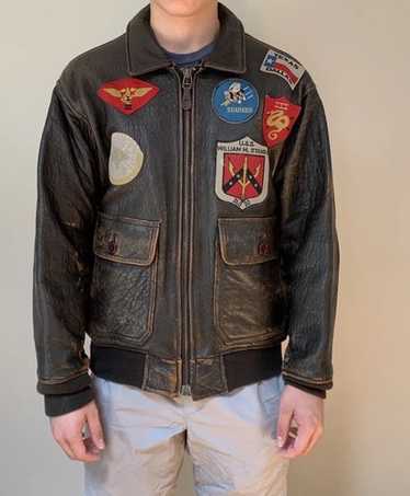 Avirex flight jacket/s/leather/7823/g-1/full - Gem