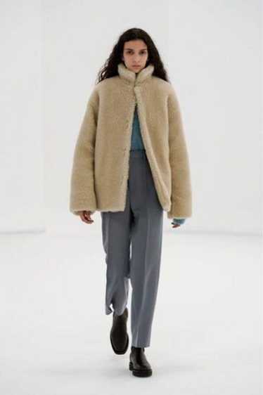 ジャケット・アウター AURALEE Shetland Wool Boa Big Blouson 1 AURALEE SHETLAND WOOL BOA BIG BLOUSON col.LIME BEIGE - rollot