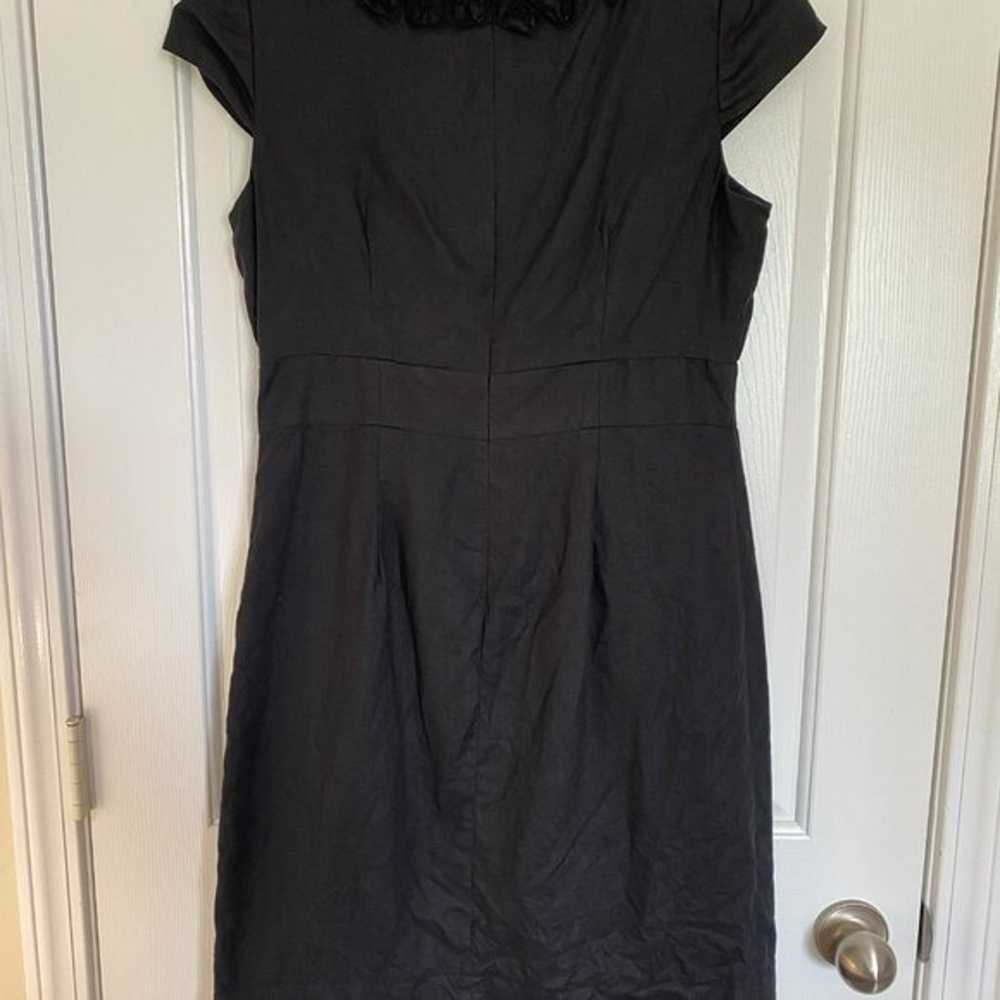 Vintage Adrienne Vittadini Women's Black Formal Dress with Flowers Size 8