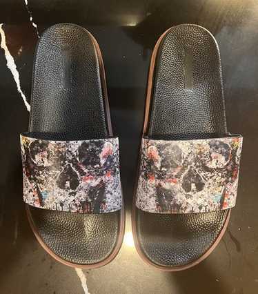 Robert Graham Mens Abstract Print Open Toe Slides… - image 1