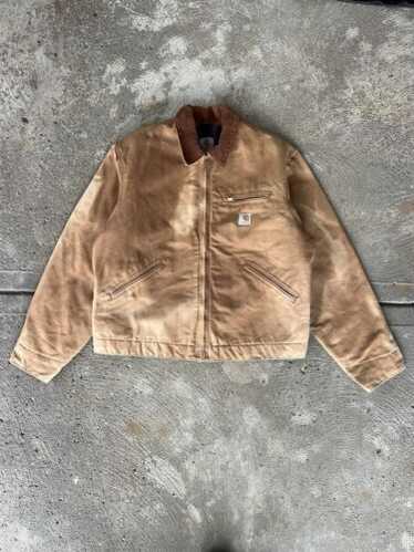 【希少】USA製Carhartt Detroit jacket J01 DNY Vintage Carhartt J01 USA Made Detroit Jacket Blanket Lined