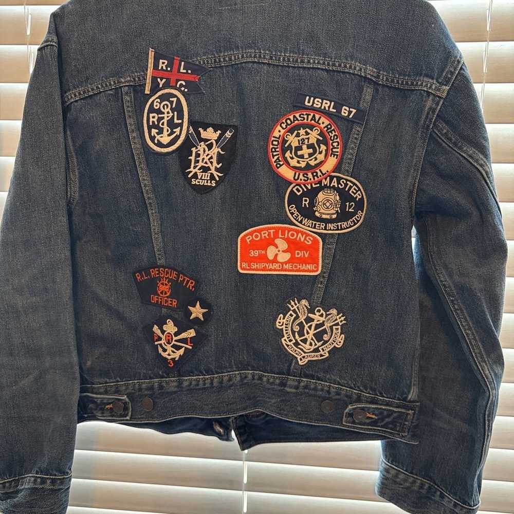Vintage Polo Ralph Lauren Denim Trucker Patch Jac… - image 4